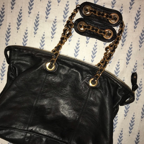 Juicy Couture Bag Black Cow Hide Chain Strap - Picture 3 of 16